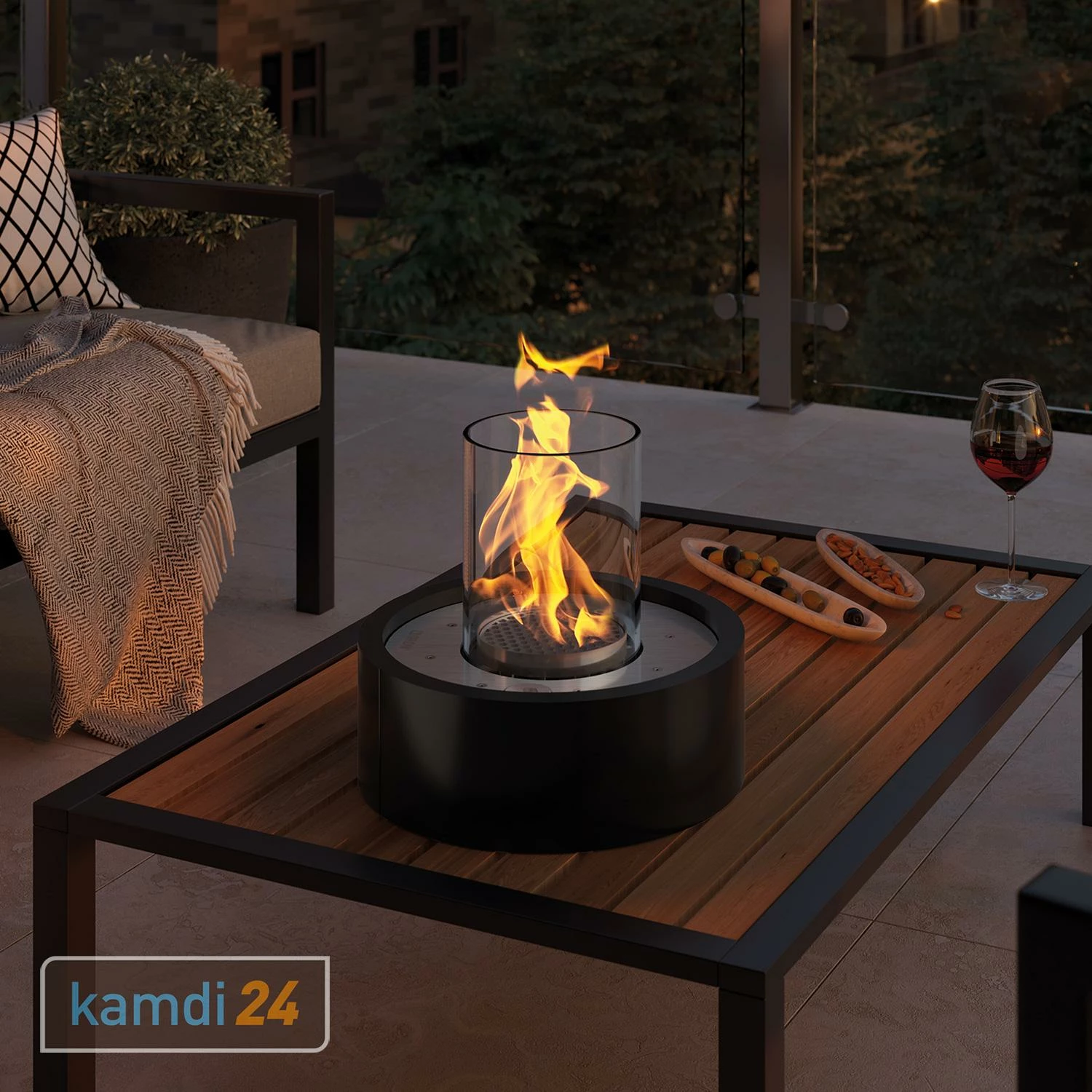 GRDN Circle M Tischkamin Schwarz 3 GRDN Circle M Tischkamin Schwarz