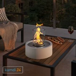 GRDN Circle M Tischkamin Weiß