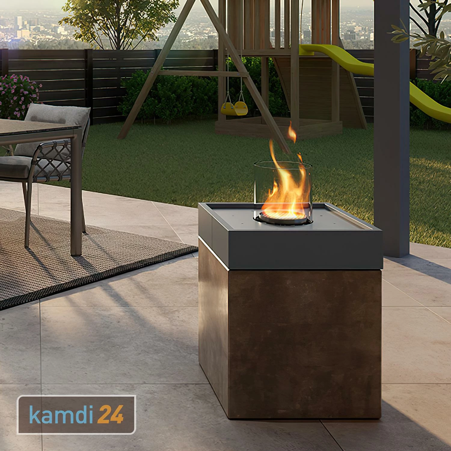 GRDN Circle-Q L Tischkamin Anthrazit 3 GRDN Circle-Q L Tischkamin Anthrazit