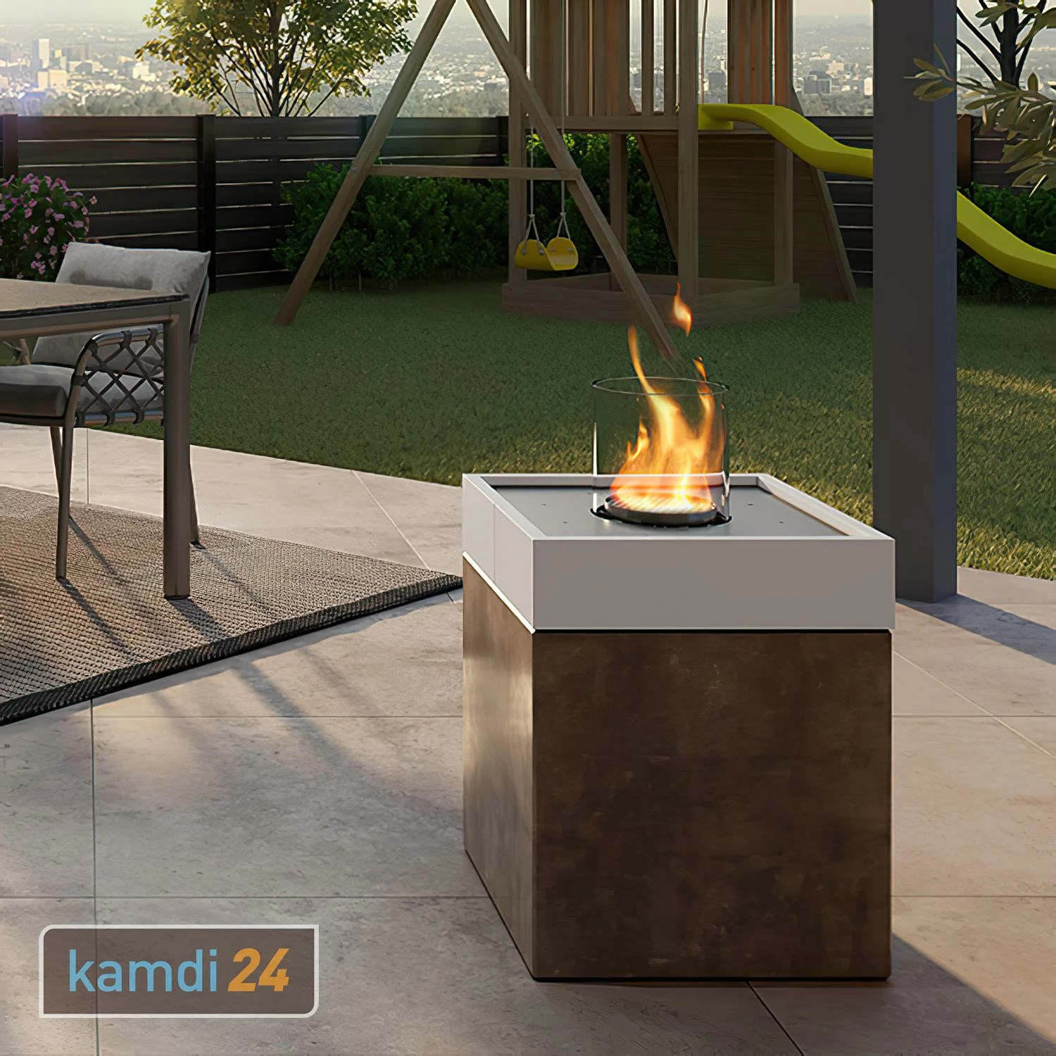 GRDN Circle-Q L Tischkamin Weiß 3 GRDN Circle-Q L Tischkamin Weiß