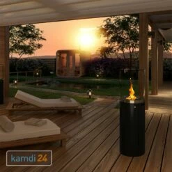 GRDN Fuora R Outdoor-Kamin Nero
