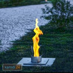 GRDN Kalayo Terreno-Q Einbau-Feuersäule Edelstahl