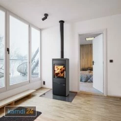 Haas+Sohn DK Lausitz Easy Kaminofen Perlschwarz / Quarzit Grau -Angebote Kamdi24 Store haassohn dk lausitz easy kaminofen perlschwarz quarzit grau 24923 m 6