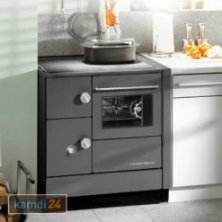 Haas+Sohn HA 75.5-A Küchenofen Anthrazit Backfach Rechts