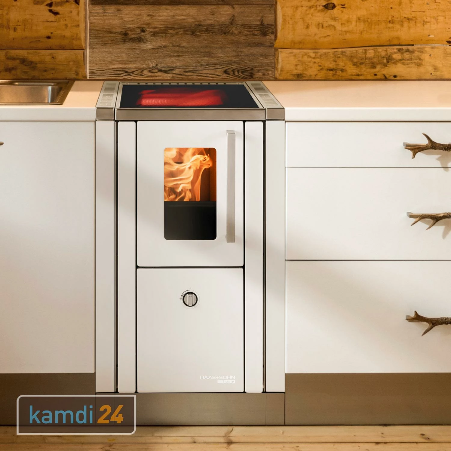 Haas+Sohn HSD 40.5-SF Küchenofen Glaskeramikplatte Weiß 3 Haas+Sohn HSD 40.5-SF Küchenofen Glaskeramikplatte Weiß