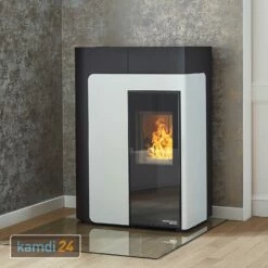 Haas+Sohn HSP 8 Home II 445.08 Pelletofen Perl-Schwarz | Front Weiß