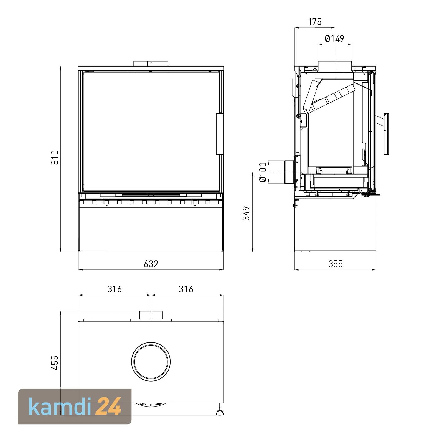 Haas+Sohn London-II Easy Kaminofen Anthrazit 8 Haas+Sohn London-II Easy Kaminofen Anthrazit – Bild 6