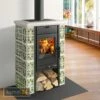 Haas+Sohn Tirol Kaminofen Perlschwarz / Grün-Weiß 2 Haas+Sohn Tirol Kaminofen Perlschwarz / Grün-Weiß -Angebote Kamdi24 Store haassohn tirol kaminofen perlschwarz gruen weiss