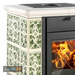 Haas+Sohn Tirol Kaminofen Perlschwarz / Grün-Weiß -Angebote Kamdi24 Store haassohn tirol kaminofen perlschwarz gruen weiss 18337 m 2