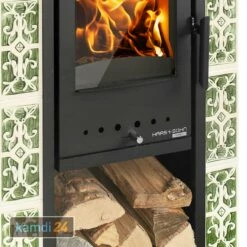 Haas+Sohn Tirol Kaminofen Perlschwarz / Grün-Weiß -Angebote Kamdi24 Store haassohn tirol kaminofen perlschwarz gruen weiss 18337 m 3