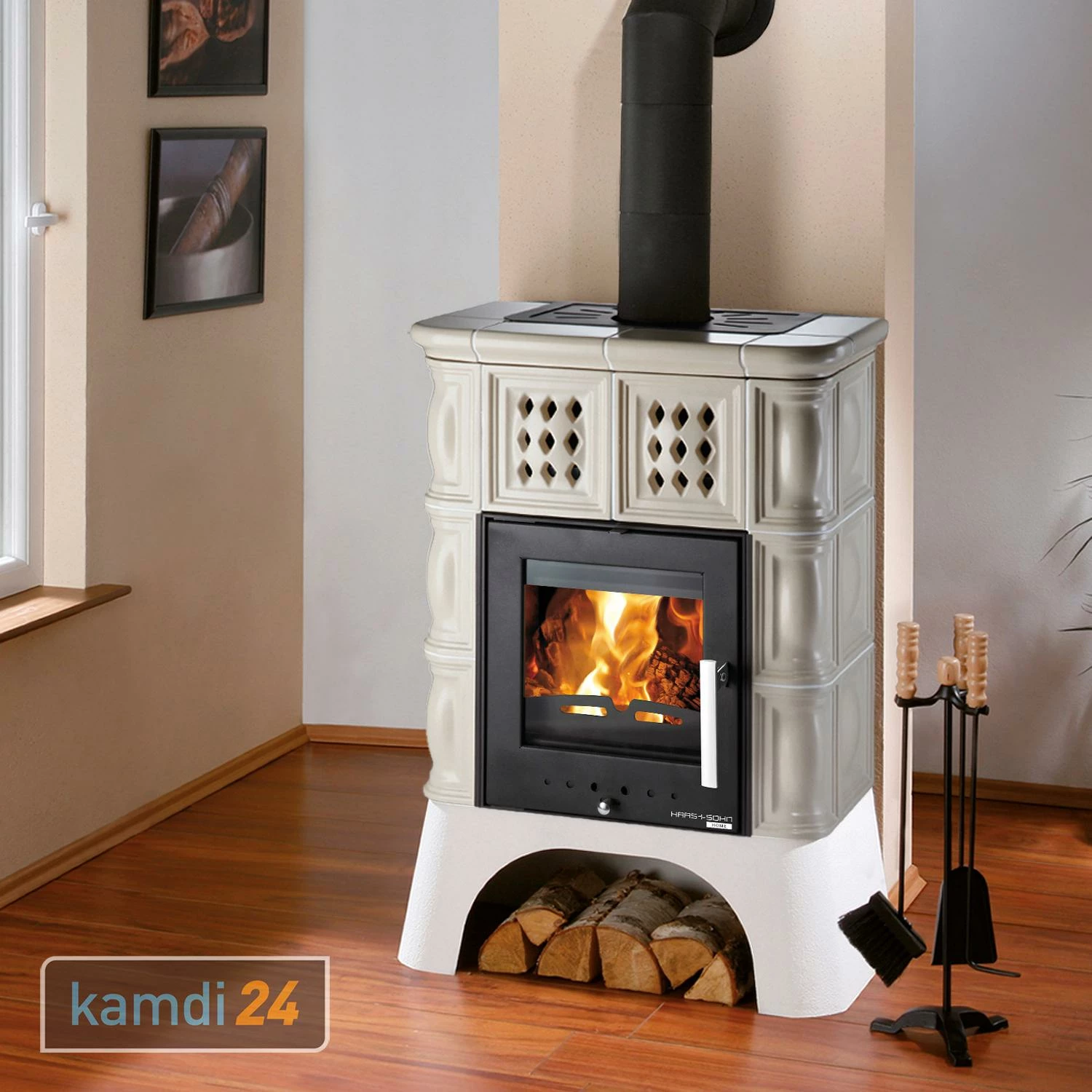 Haas+Sohn Treviso-II Kaminofen Keramik Creme 3 Haas+Sohn Treviso-II Kaminofen Keramik Creme