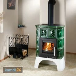 Haas+Sohn Treviso-II Kaminofen Keramik Grün