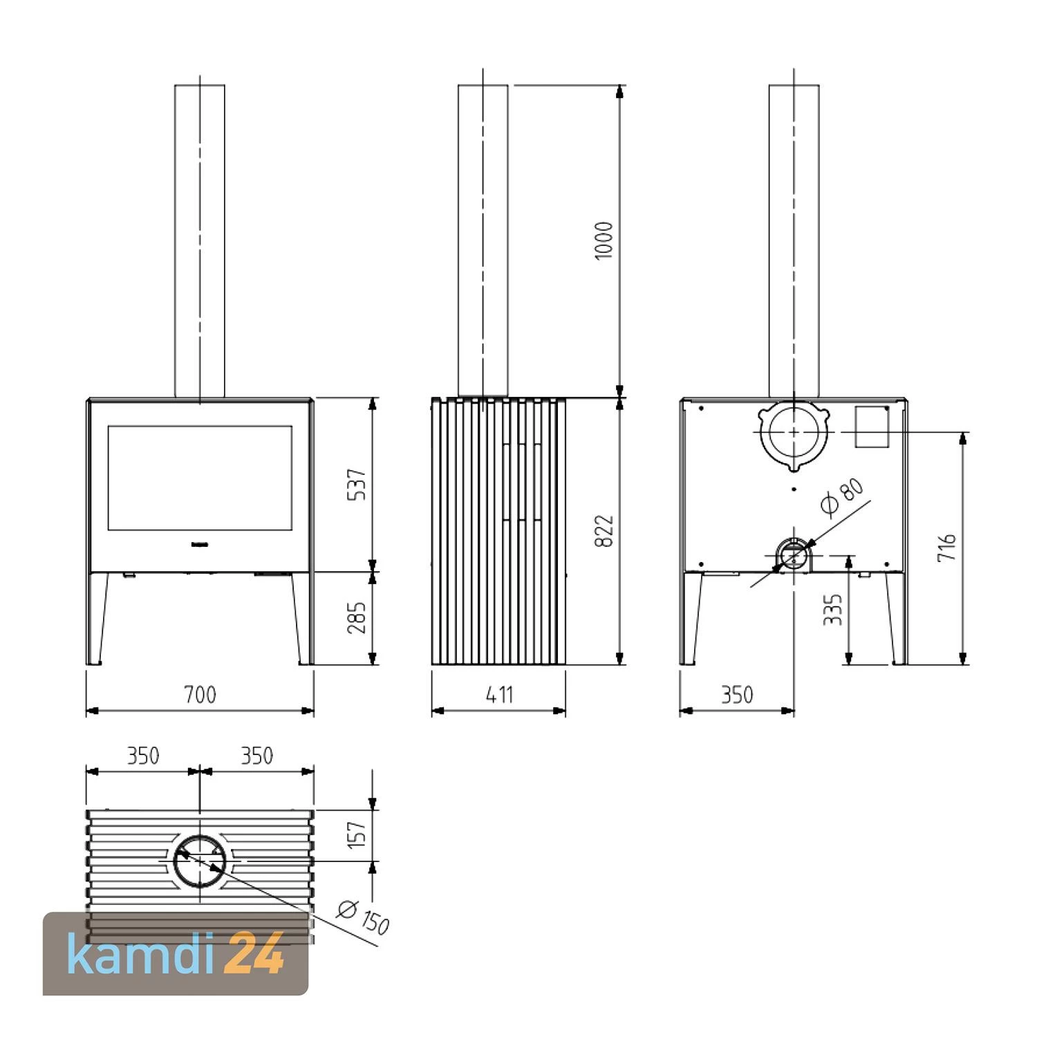 Hergom Glance LV Kaminofen Gusseisen Schwarz 13 Hergom Glance LV Kaminofen Gusseisen Schwarz – Bild 11