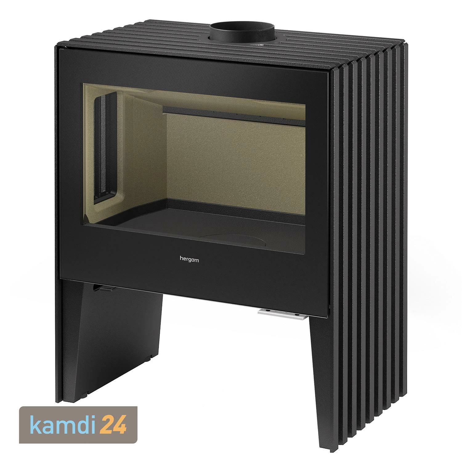 Hergom Glance LV Kaminofen Gusseisen Schwarz 5 Hergom Glance LV Kaminofen Gusseisen Schwarz – Bild 3