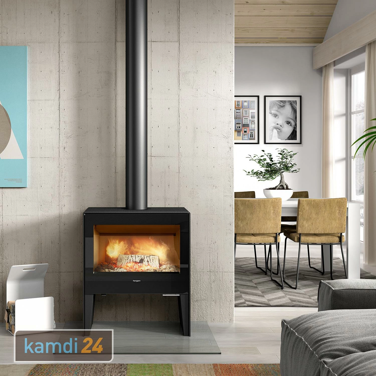 Hergom Glance LV Kaminofen Gusseisen Schwarz 11 Hergom Glance LV Kaminofen Gusseisen Schwarz – Bild 9