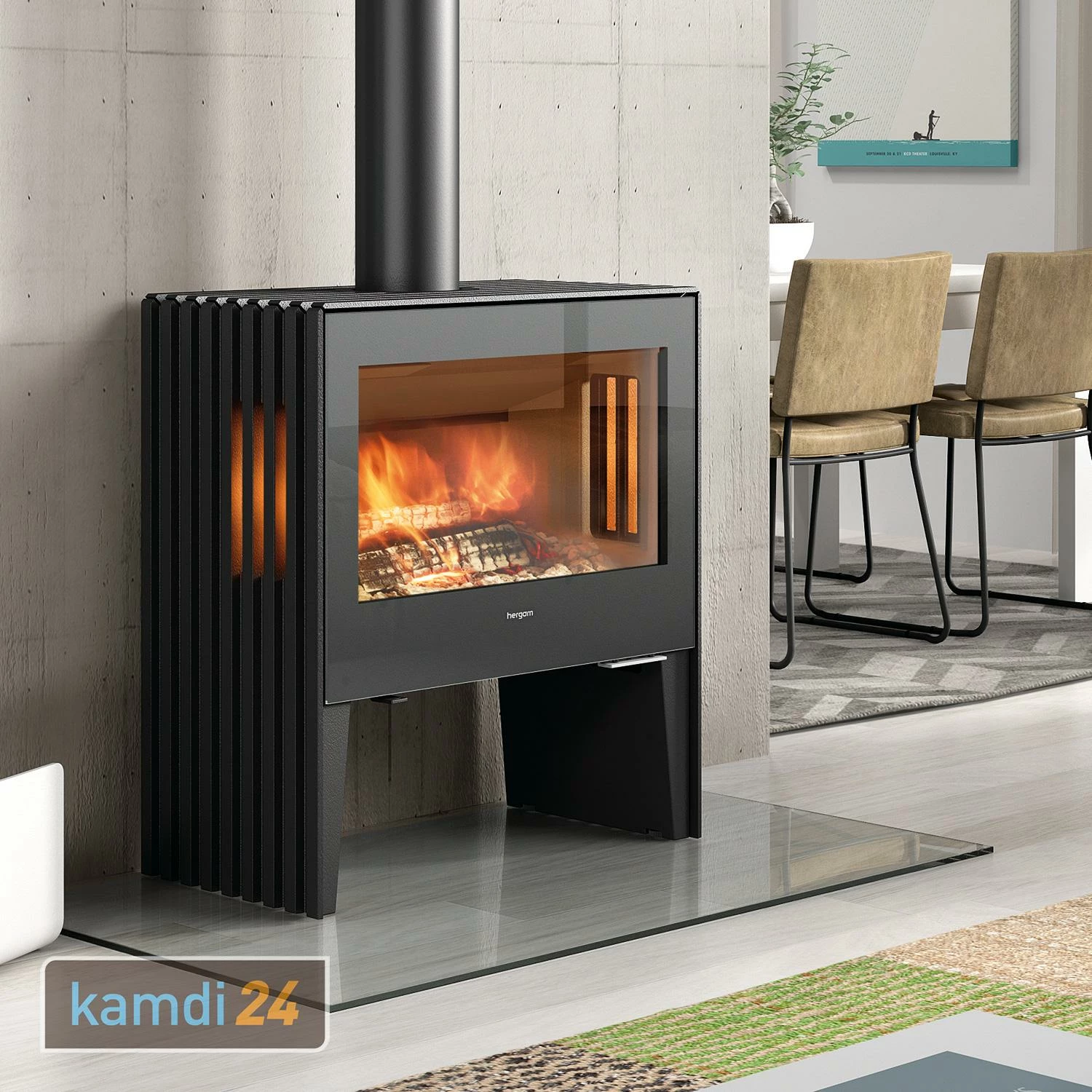 Hergom Glance LV Kaminofen Gusseisen Schwarz 3 Hergom Glance LV Kaminofen Gusseisen Schwarz