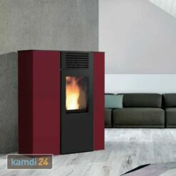 ITC Alina Pelletofen Stahl Bordeaux