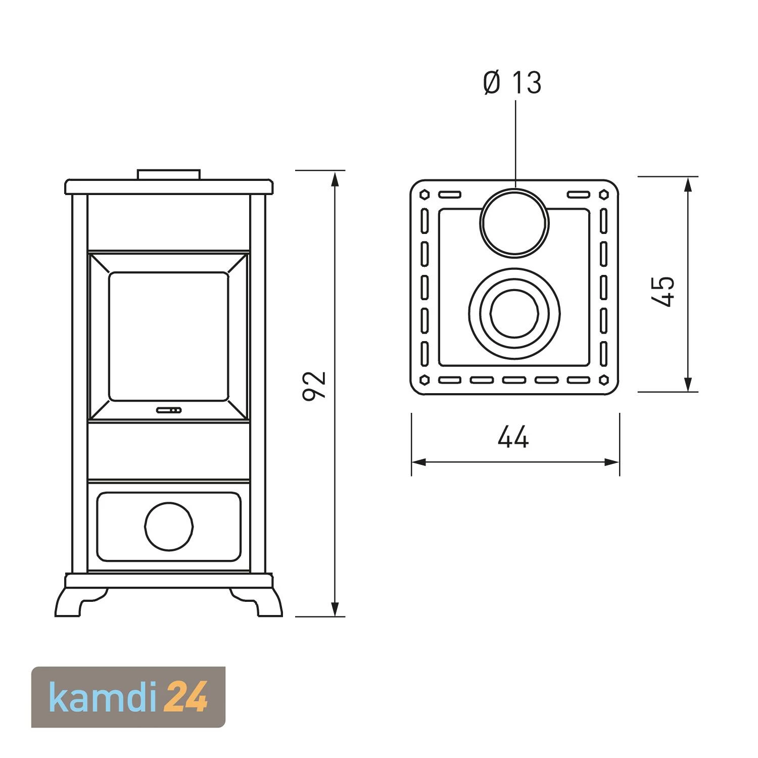 ITC Dafne Kaminofen Leder 12 ITC Dafne Kaminofen Leder – Bild 10