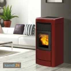 ITC Layma Idro 18 KW Wasserführender Pelletofen Stahl Bordeaux