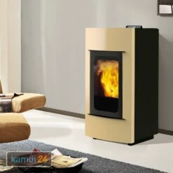 ITC Nelly Più Wasserführender Pelletofen Stahl Pergamena