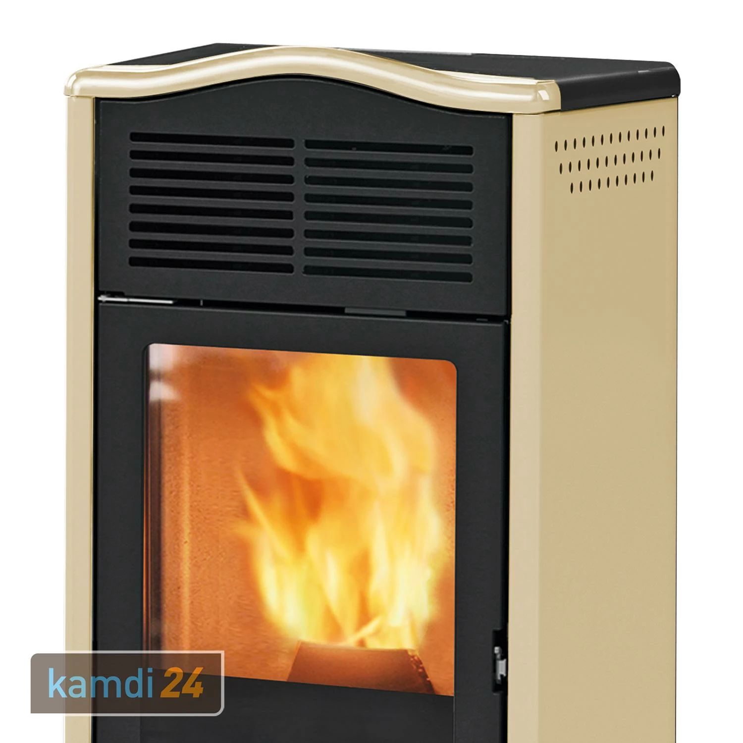 ITC Piro2 Plus Pelletofen Stahl Beige 5 ITC Piro2 Plus Pelletofen Stahl Beige – Bild 3