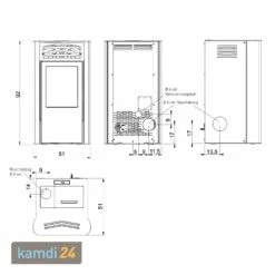 ITC Prima 2 Stahl Grau Pelletofen 9 ITC Prima 2 Stahl Grau Pelletofen -Angebote Kamdi24 Store itc prima 2 stahl grau pelletofen 16036 m 3