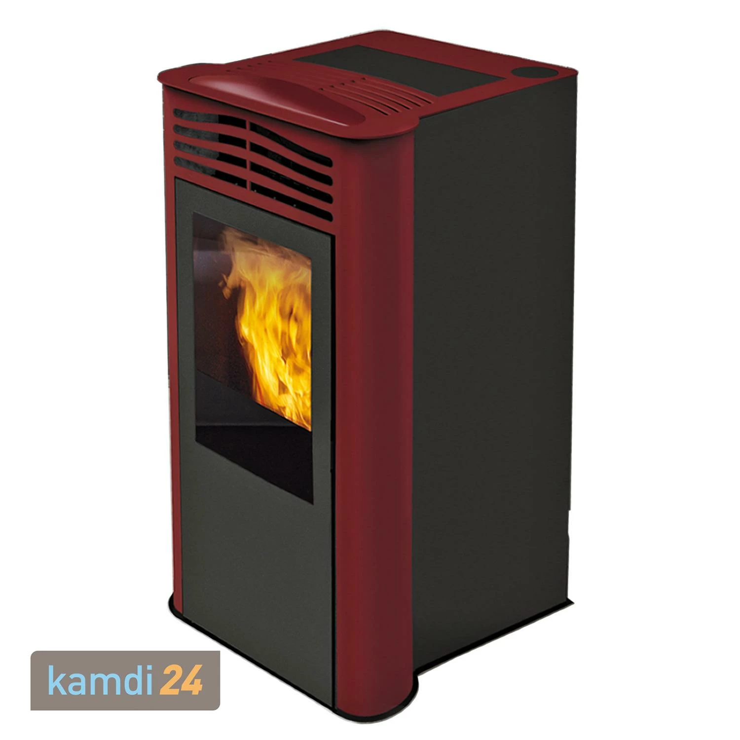 ITC Ten2 Pelletofen Stahl Keramik Bordeaux 4 ITC Ten2 Pelletofen Stahl Keramik Bordeaux – Bild 2