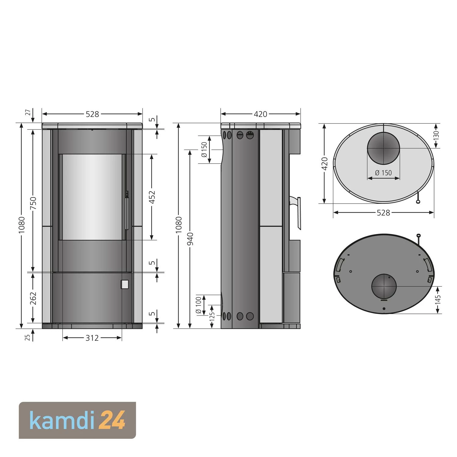 Justus Austin 5 Kaminofen Stahl Schwarz 7 Justus Austin 5 Kaminofen Stahl Schwarz – Bild 5