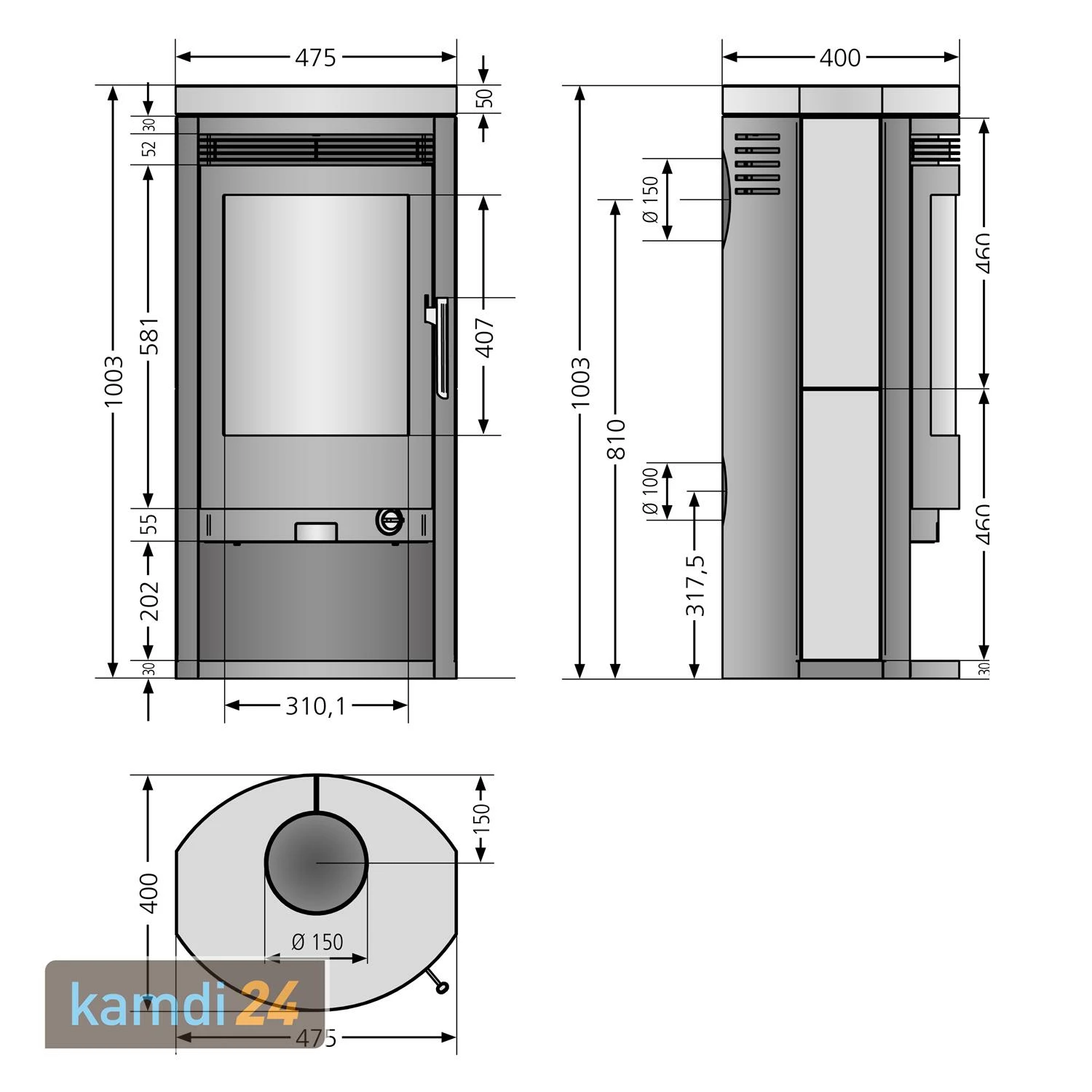 Justus Baltrum D Kaminofen Stahl Schwarz / Speckstein 5 Justus Baltrum D Kaminofen Stahl Schwarz / Speckstein – Bild 3