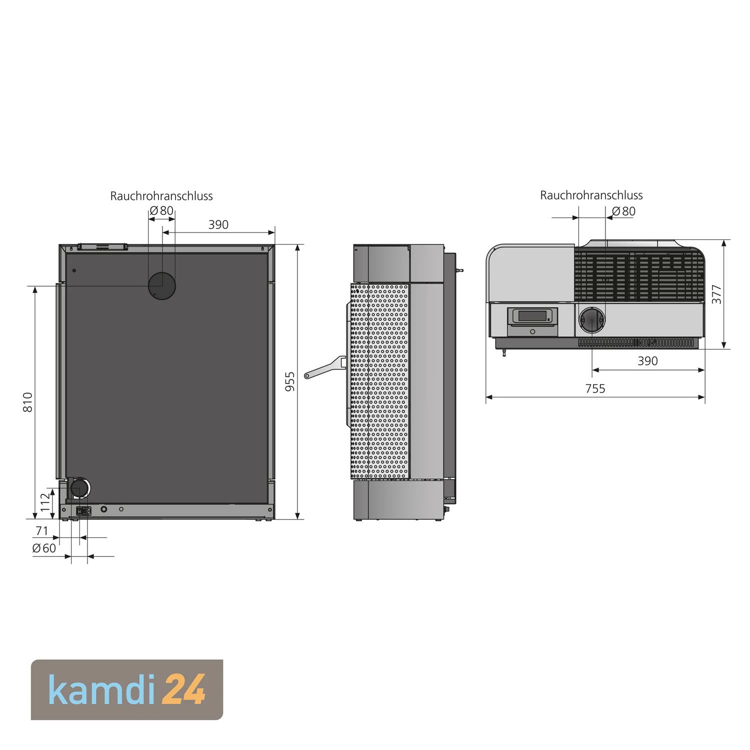 Justus Canis XL Pelletofen Stahl Schwarz / Speckstein 10 Justus Canis XL Pelletofen Stahl Schwarz / Speckstein – Bild 8
