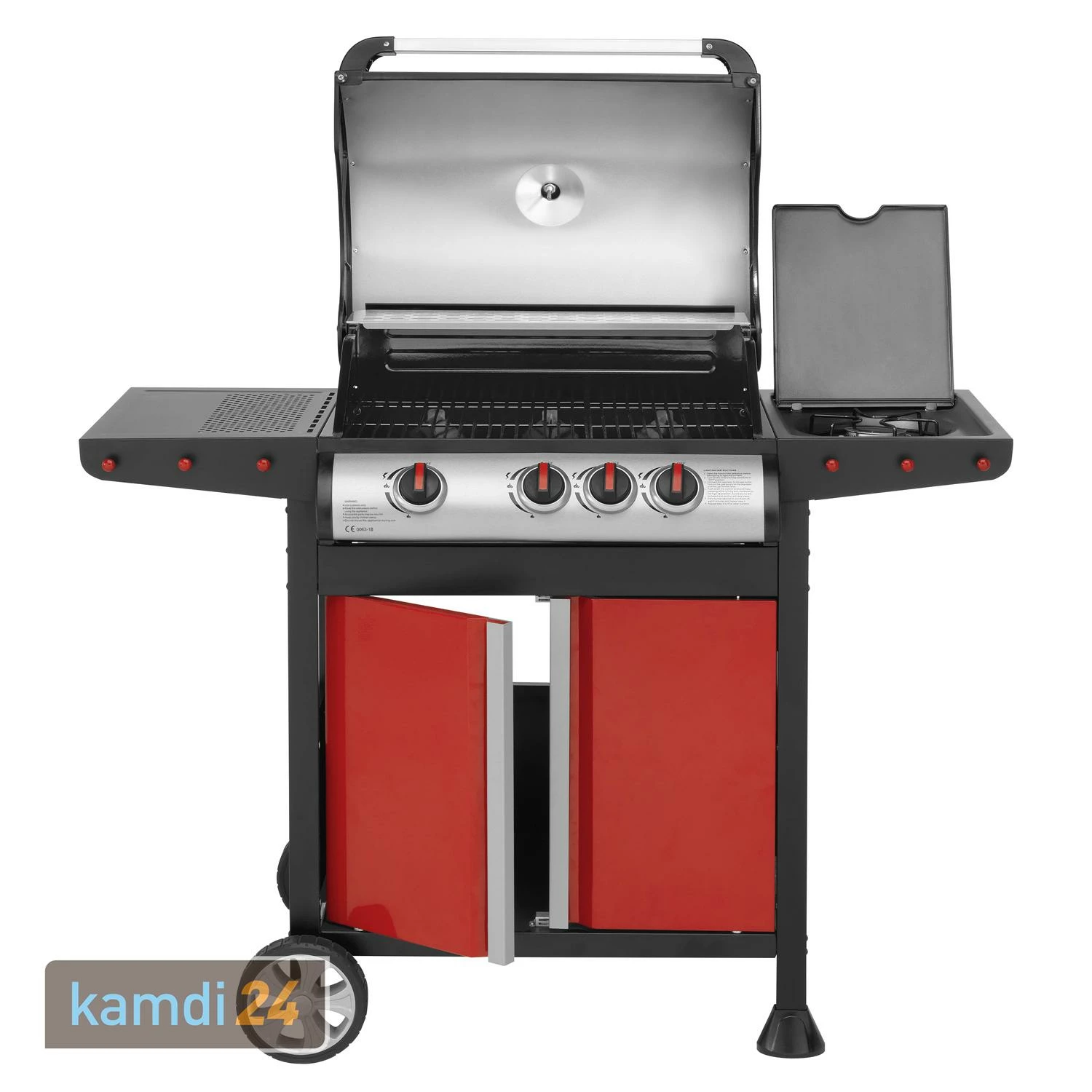 Justus Genius Gasgrill Rot 4 Justus Genius Gasgrill Rot – Bild 2