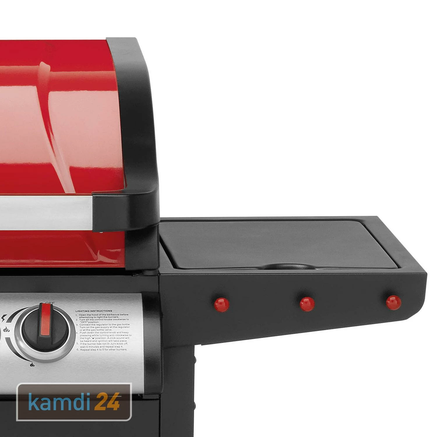 Justus Genius Gasgrill Rot 7 Justus Genius Gasgrill Rot – Bild 5