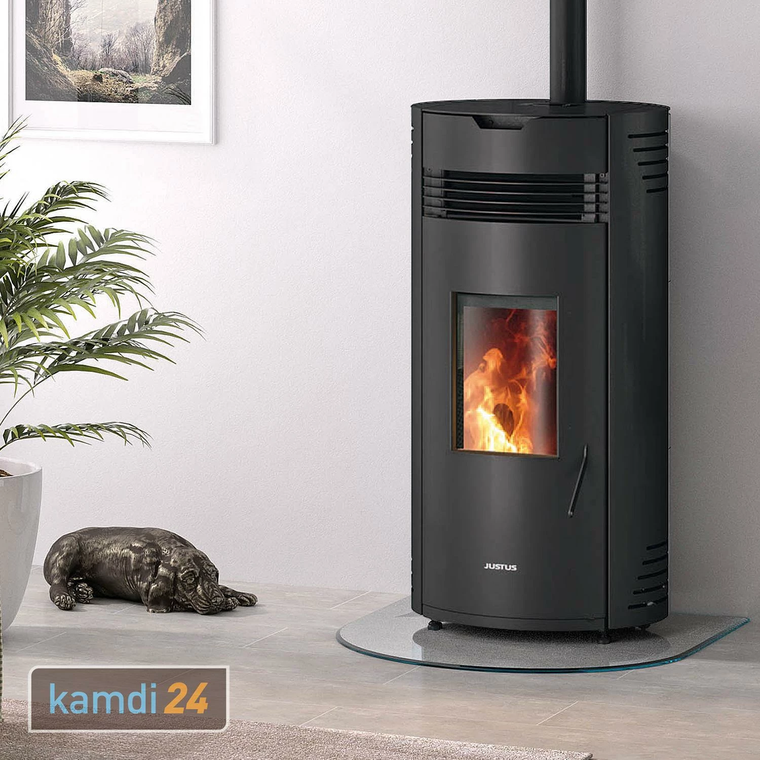 Justus Norta Pelletofen Stahl Schwarz 3 Justus Norta Pelletofen Stahl Schwarz