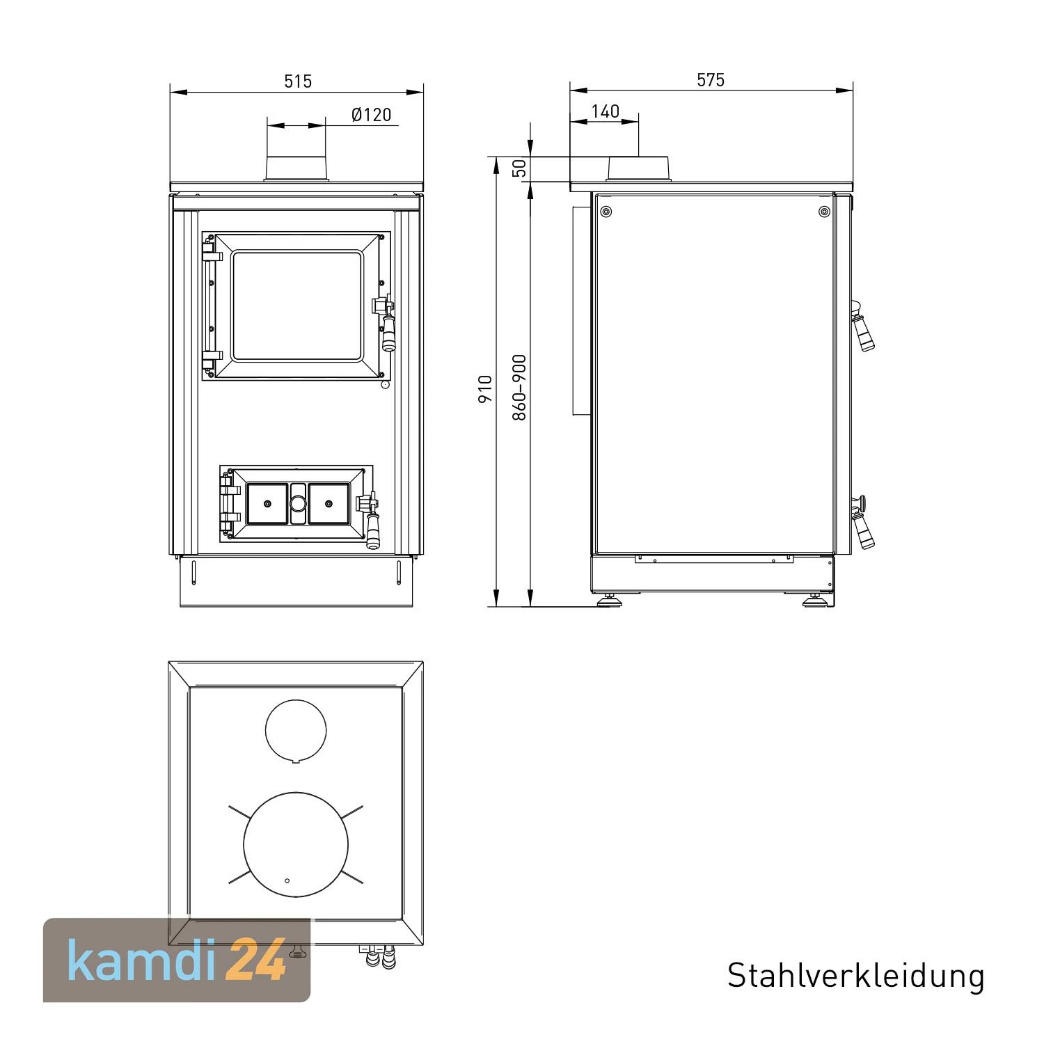 Justus Rustico-50 2.0 Küchenofen Schwarz 7 Justus Rustico-50 2.0 Küchenofen Schwarz – Bild 5