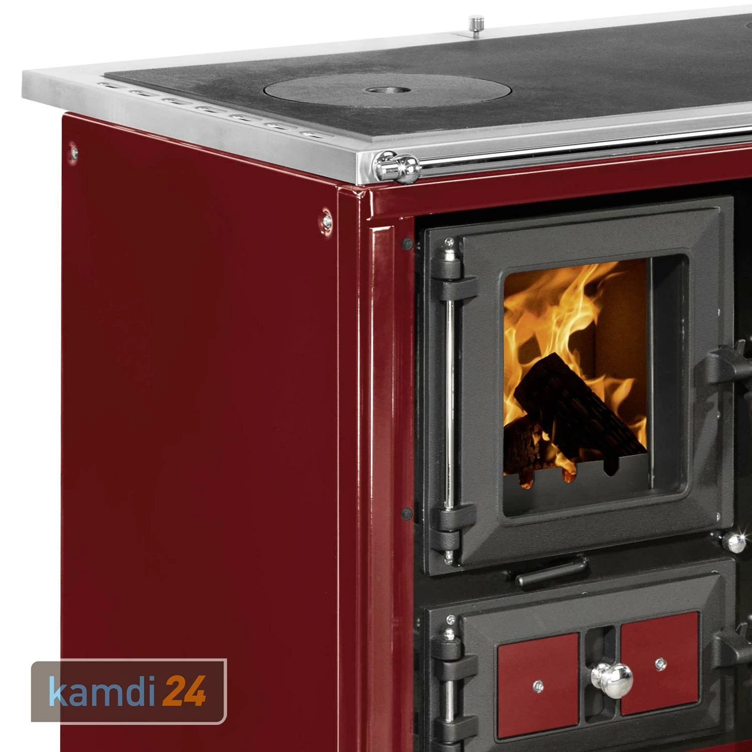 Justus Rustico-90 2.0 Küchenofen Stahl, Bordeaux, Backfach Rechts 6 Justus Rustico-90 2.0 Küchenofen Stahl, Bordeaux, Backfach Rechts – Bild 4