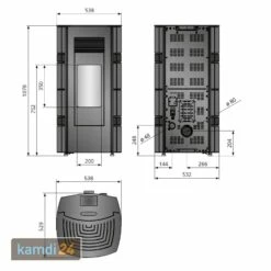 Justus Sia Pelletofen Stahl Schwarz / ConStone Weiß -Angebote Kamdi24 Store justus sia pelletofen stahl schwarz constone weiss 24179 m 4
