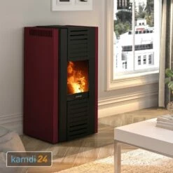 Justus Sirkos 2.0 Pelletofen Stahl Bordeauxrot