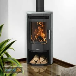 Justus Usedom 5 Kaminofen Stahl Schwarz / Speckstein