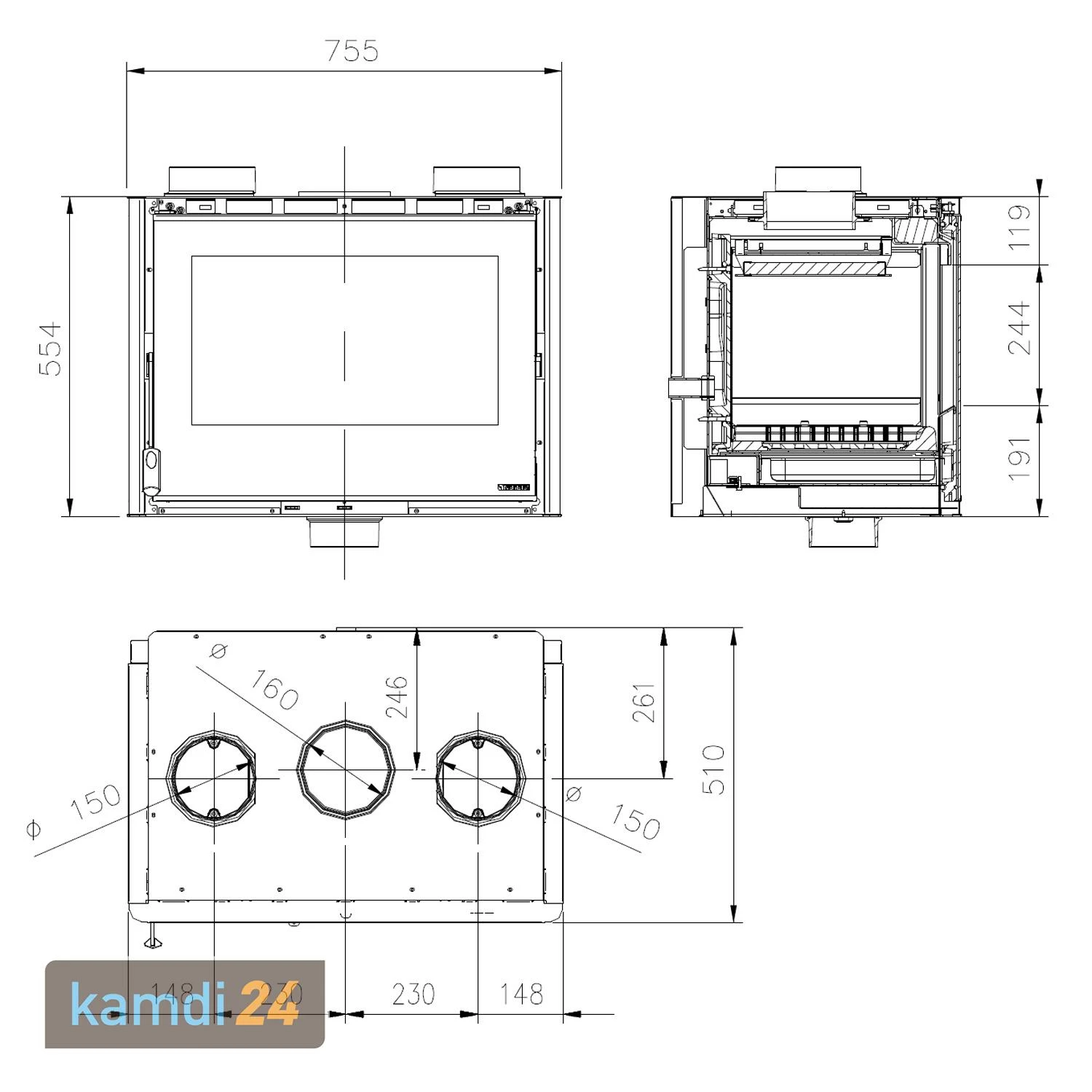 Kamineinsatz La Nordica Inserto 70 Crystal 3 Lati 11 Kamineinsatz La Nordica Inserto 70 Crystal 3 Lati – Bild 9