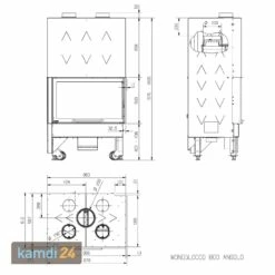 Kamineinsatz La Nordica Monoblocco 800 Angolo (Rechts) DX -Angebote Kamdi24 Store kamineinsatz la nordica monoblocco 800 angolo rechts dx 2531 m 3