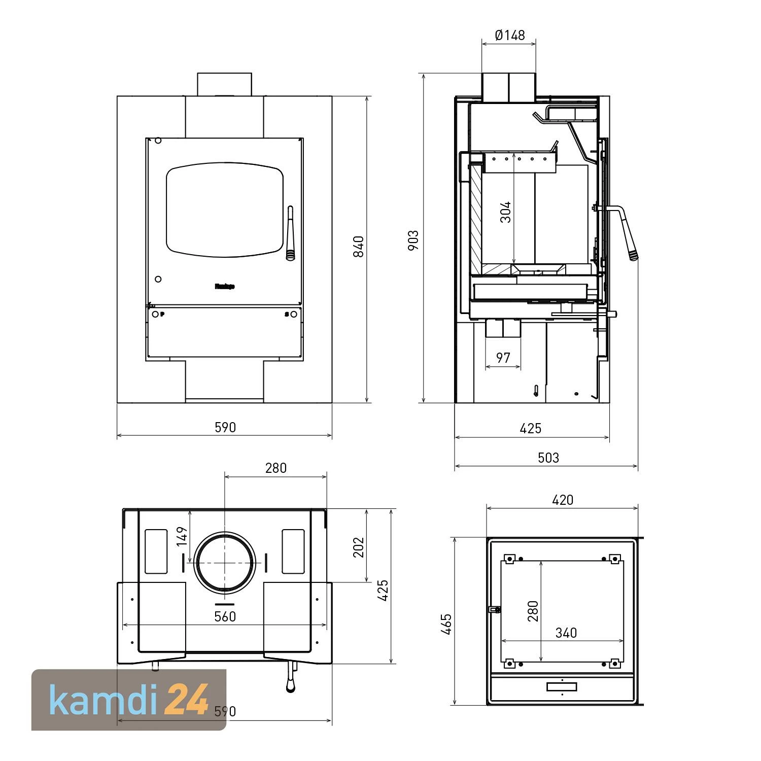 Kaminofen HS Flamingo ESPO 1 Creme 7 Kaminofen HS Flamingo ESPO 1 Creme – Bild 5