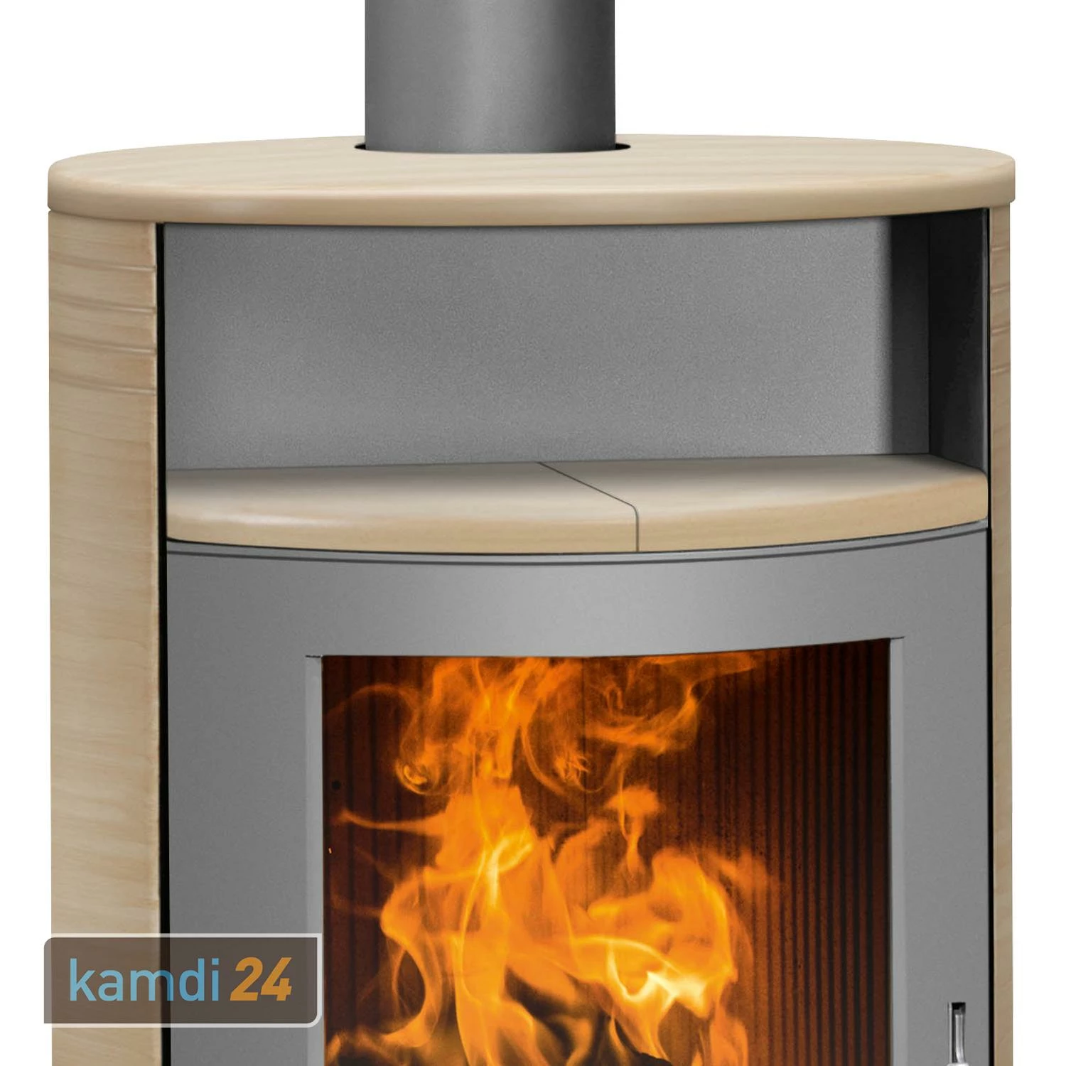 Kaminofen / Kaminbausatz Justus Kaskade 2.0 Stahl Gussgrau / Keramik Corretto 5 Kaminofen / Kaminbausatz Justus Kaskade 2.0 Stahl Gussgrau / Keramik Corretto – Bild 3