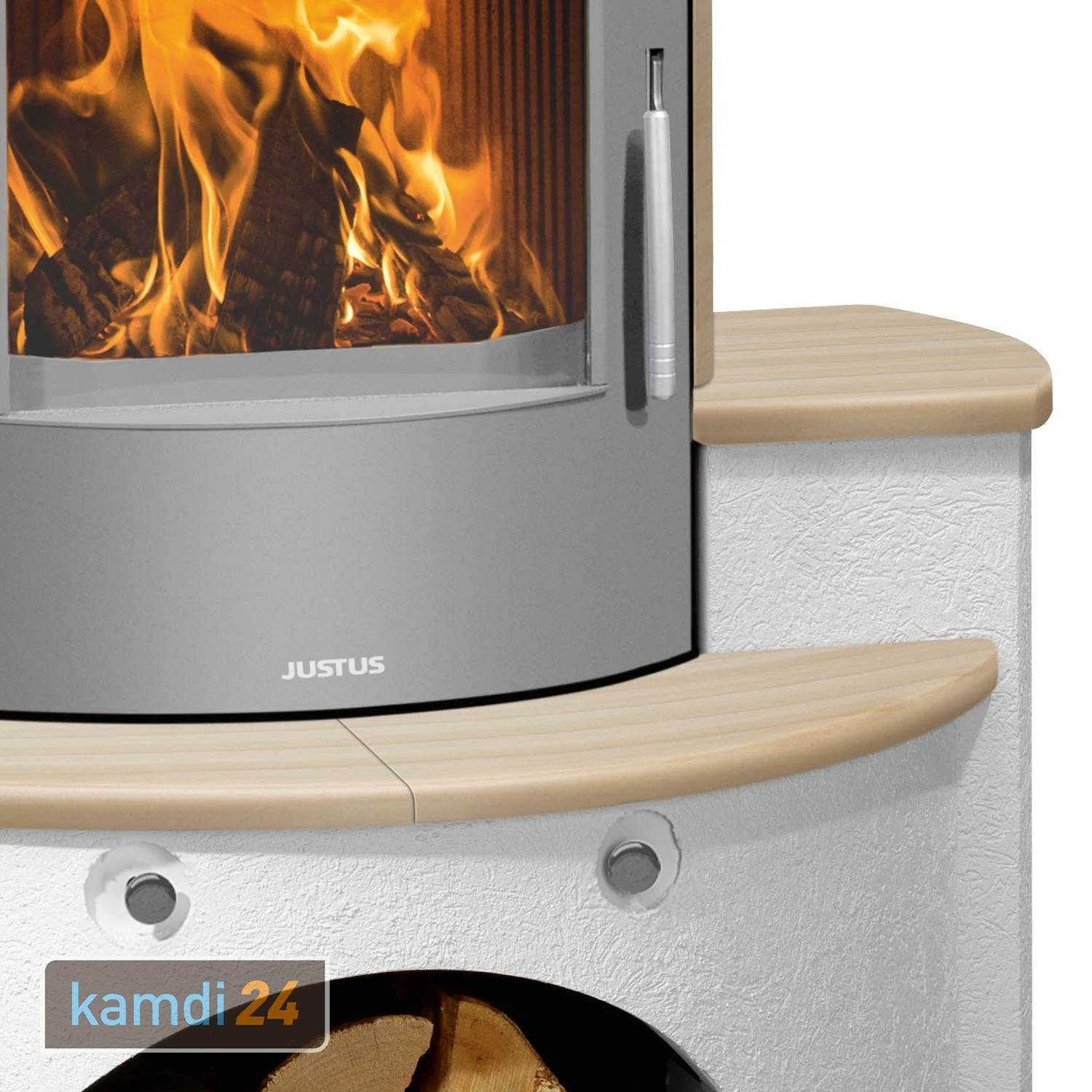 Kaminofen / Kaminbausatz Justus Kaskade 2.0 Stahl Gussgrau / Keramik Corretto 6 Kaminofen / Kaminbausatz Justus Kaskade 2.0 Stahl Gussgrau / Keramik Corretto – Bild 4