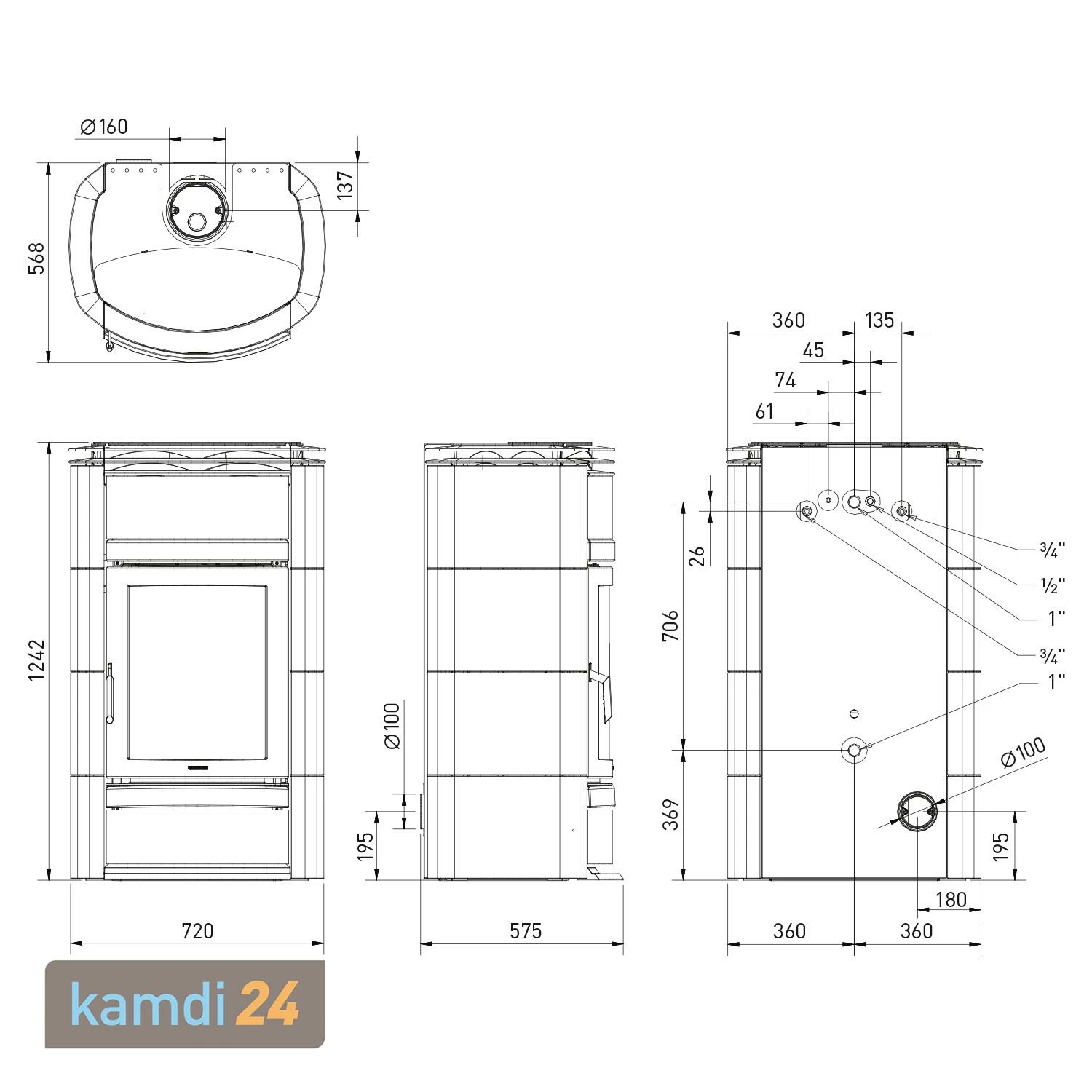 Kaminofen Wasserführend La Nordica Norma S Idro DSA Titanio 6 Kaminofen Wasserführend La Nordica Norma S Idro DSA Titanio – Bild 4