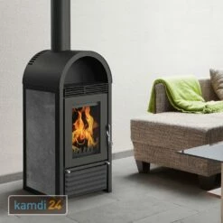 Kaminofen Wasserführend Schmitzker Marbella Keramik Anthrazit