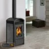 Kaminofen Wasserführend Schmitzker Marbella Mini Keramik Anthrazit
