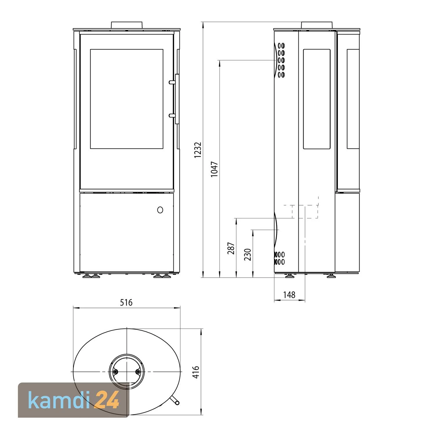 Königshütte Draco Kaminofen Glastür 5 Königshütte Draco Kaminofen Glastür – Bild 3