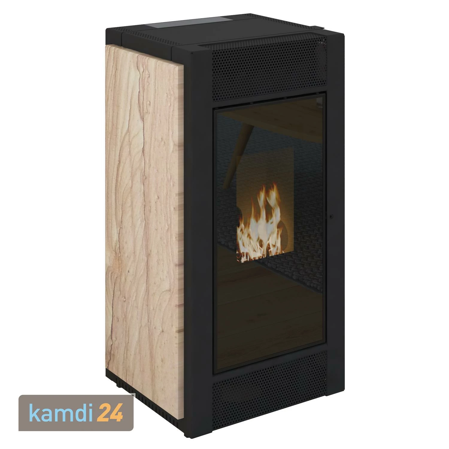 Königshütte Lima Pelletofen Naturstein Tobacco 4 Königshütte Lima Pelletofen Naturstein Tobacco – Bild 2