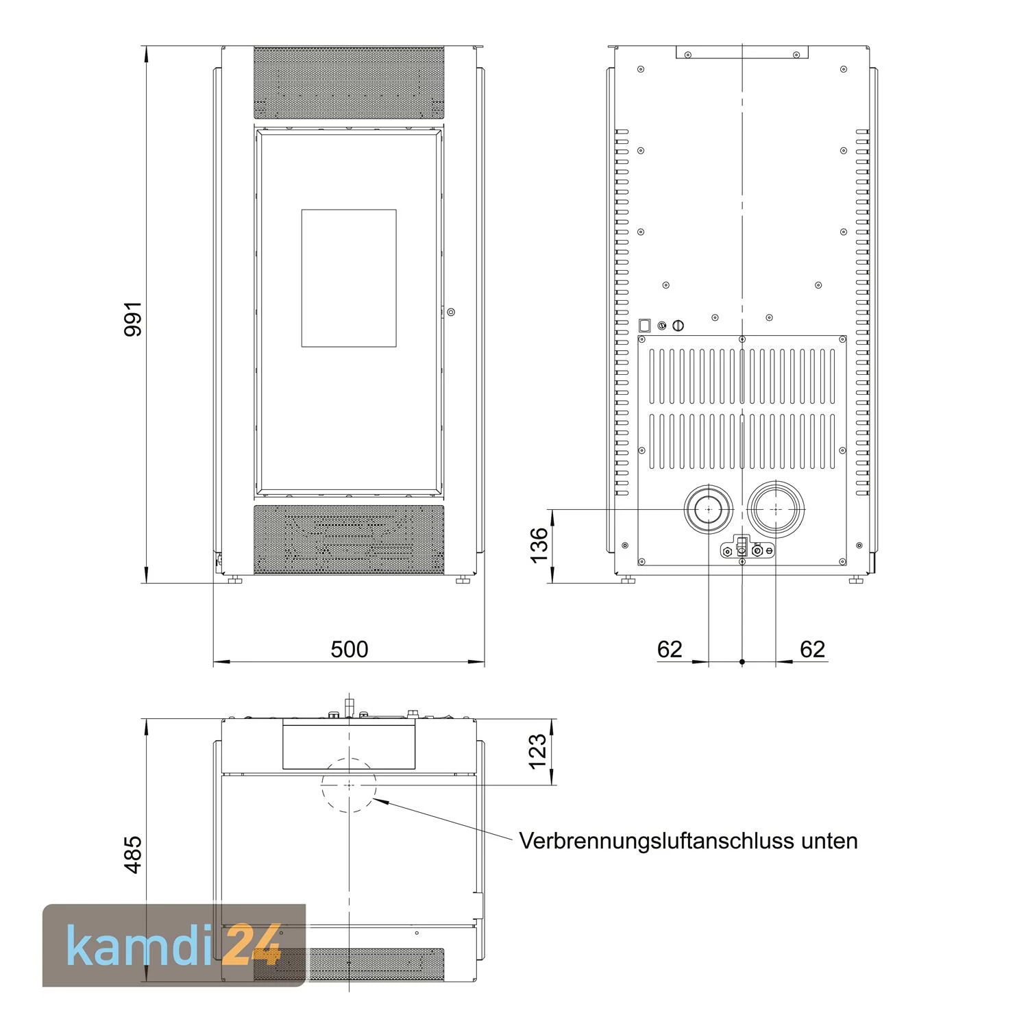 Königshütte Lima Pelletofen Naturstein Tobacco 8 Königshütte Lima Pelletofen Naturstein Tobacco – Bild 6
