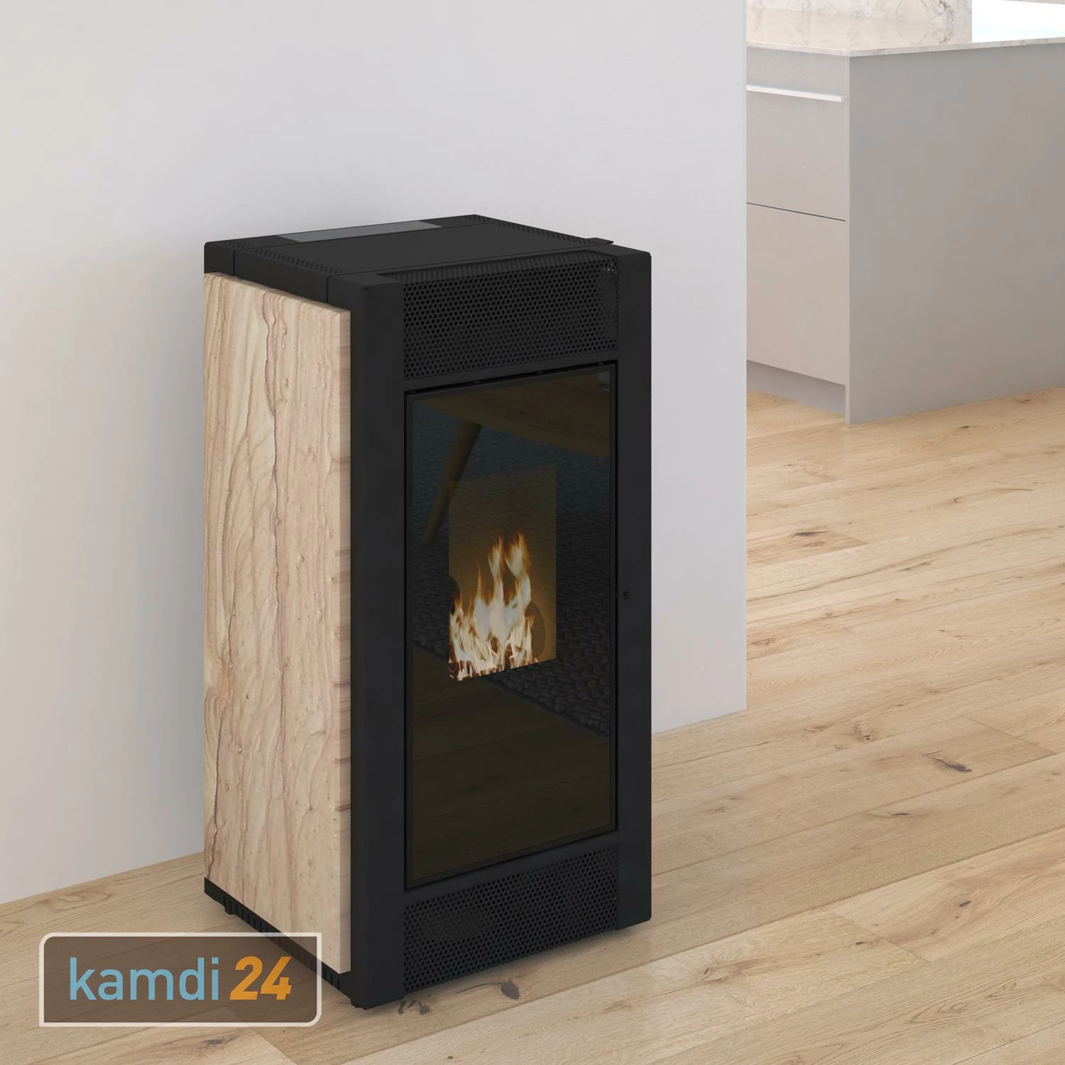 Königshütte Lima Pelletofen Naturstein Tobacco 3 Königshütte Lima Pelletofen Naturstein Tobacco